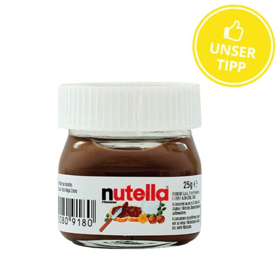 NEU Mini Ferrero Nutella Glas mit 3DAufkleber Schuelbe