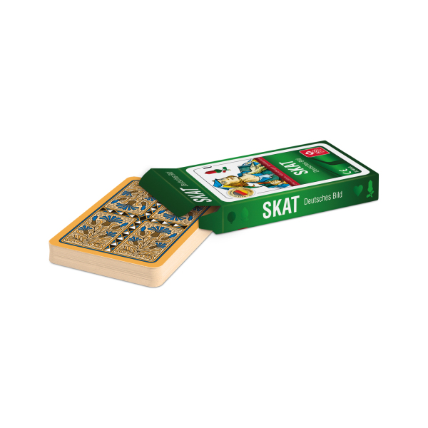 Skat dt. oder frz. Bild, 33 Blatt, im Kunststoffetui