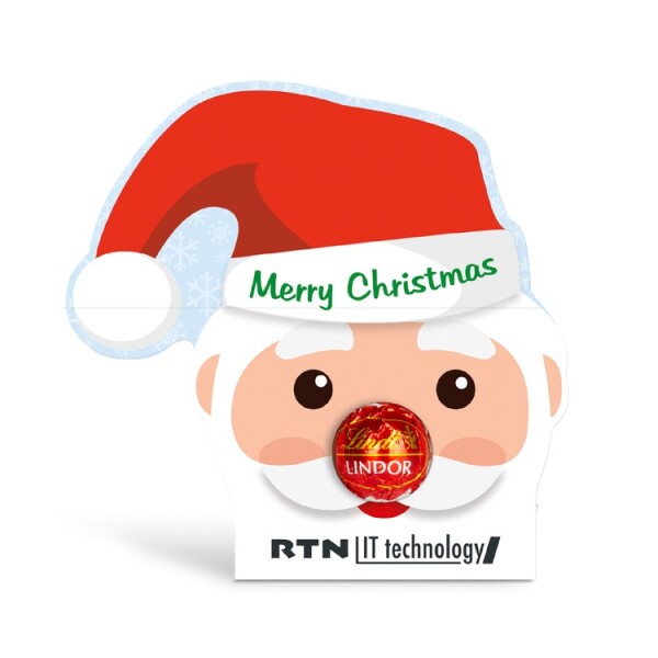 Lindt Lindor Kugel in Werbekartonage "Santa Claus" oder "Rentier"