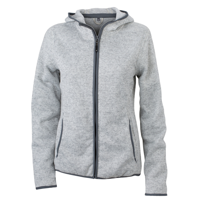 Strick-Fleece-Kapuzenjacke, Damenmodell