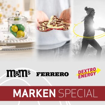 Marken Special: Süßwaren von M&M's, Ferrero & Dextro Energy