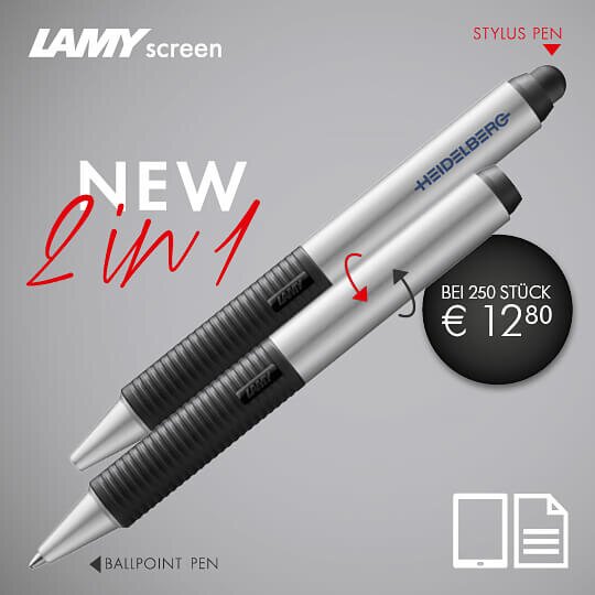 Aktion LAMY Screen 2in1 Stylus Pen + Ballpoint Pen | 12,80 EUR ab 250 Stück
