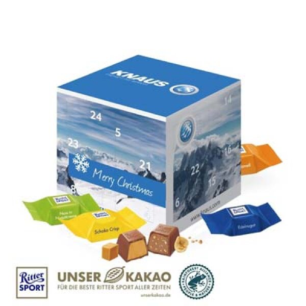Adventskalender „Cube“ mit RITTER SPORT Schokowürfel