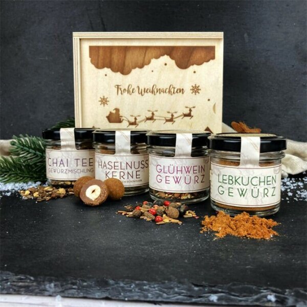 Weihnachtsspezialitäten in der Birkenholzbox
