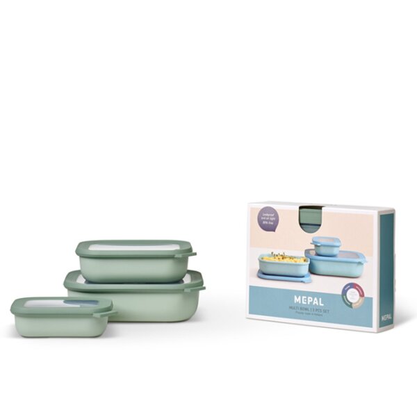 Mepal® Multischüssel Set "Cirqula" rechteckig, 3-teilig