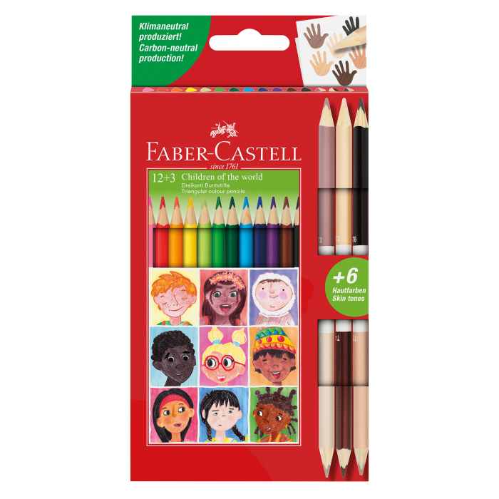 FABER-CASTELL Buntstifteset "Children of the World 12+3"