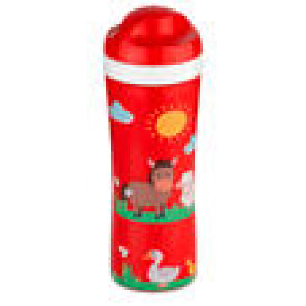 KOZIOL Trinkflasche Kindermotiv Farm "Oase", biozirkulär