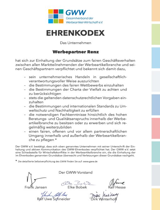 Ehrenkodex GWW