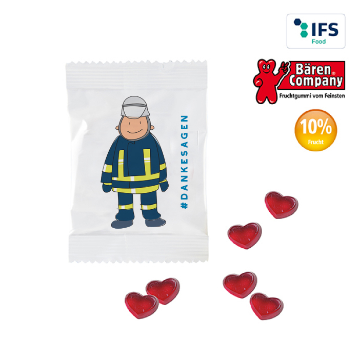Fruchtgummi Herzen 10 g #dankesagen