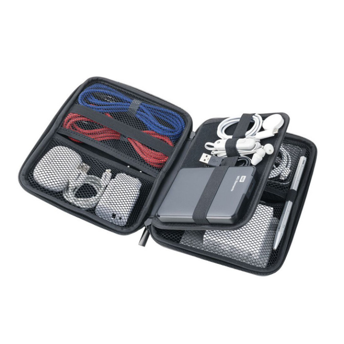 TROIKA® Organizer-Etui "TRAVEL CASE CARBON"