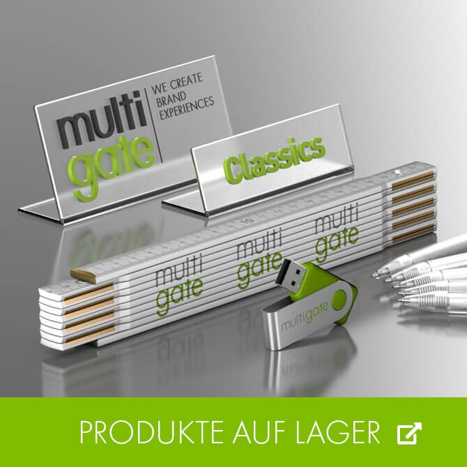 Individuelles, nachträgliches Branding auf alle Produkte aus unserem Katalog.