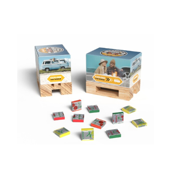 Fruchtkaramellen in Mini-Palette klein