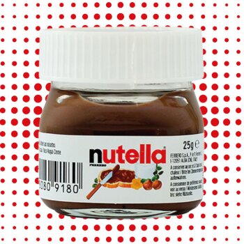 NEU: Mini Ferrero Nutella Glas mit 3D-Aufkleber