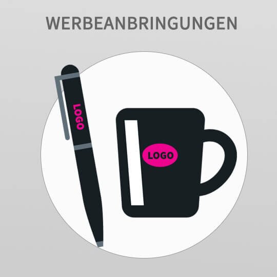 Werbeanbringungen: Lernen Sie hier unsere wichtigsten Werbeanbringungen und Veredelungstechniken kennen.