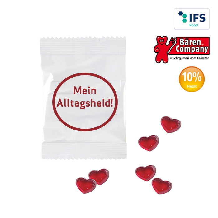 Fruchtgummi Herzen 10 g #dankesagen