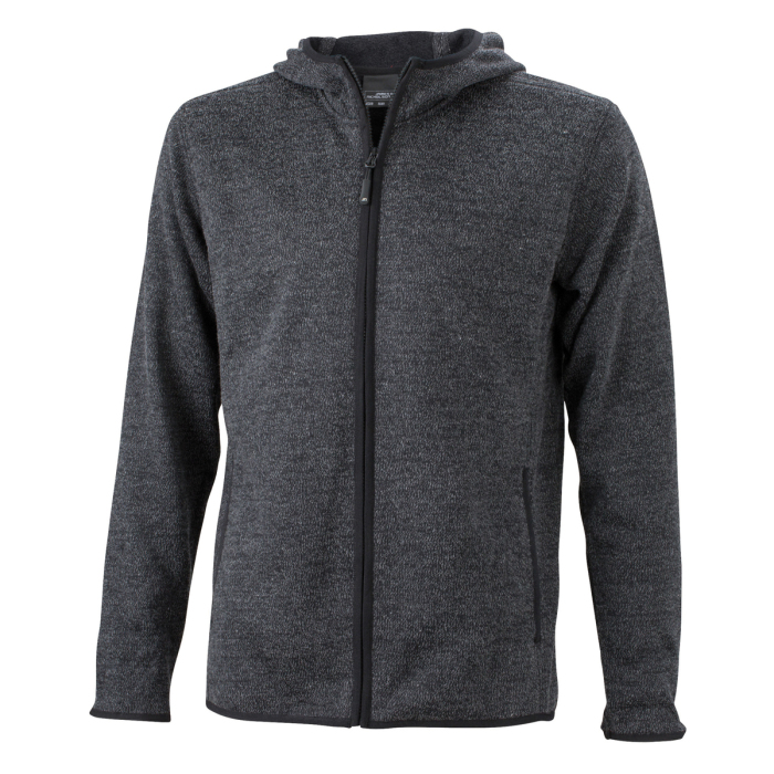 Strick-Fleece-Kapuzenjacke, Herrennmodell