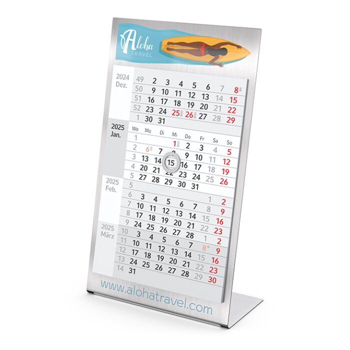 Edelstahl-Tischkalender