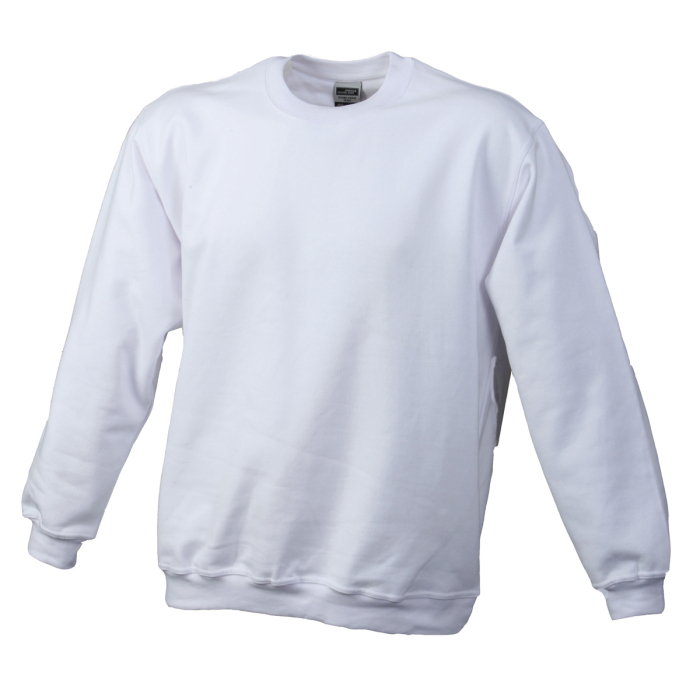 Herren-Sweatshirt "Round Sweat Heavy", weiß