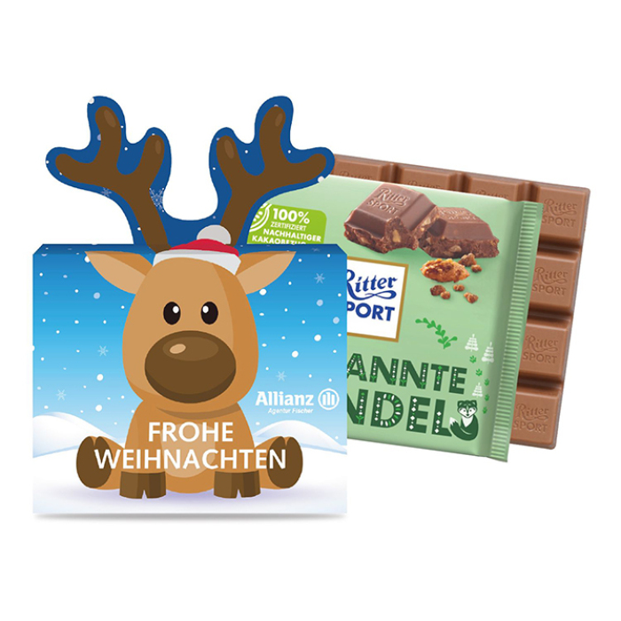 Schokotafel Ritter SPORT „Rentier“