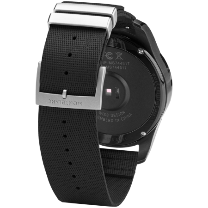 Montblanc Summit Smartwatch - schwarzes Edelstahlgehäuse mit schwarzem Kautschukarmband
