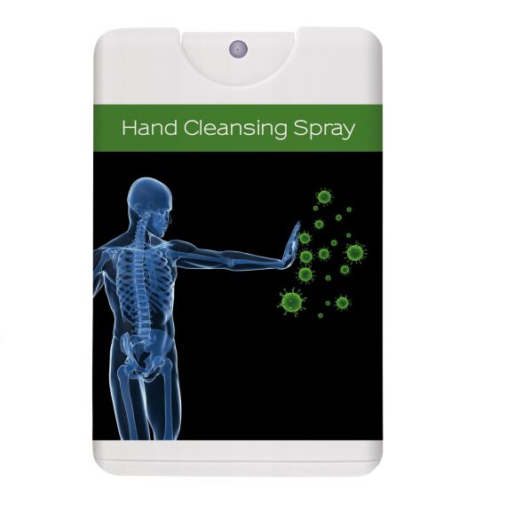 Spraycard mit Etikett