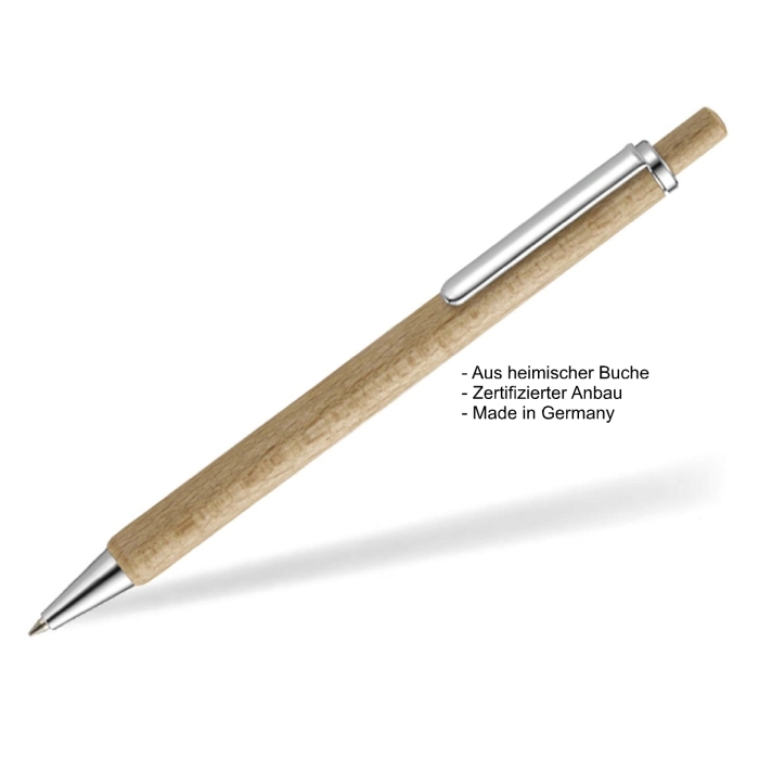 Kugelschreiber aus heimischem Buchenholz
