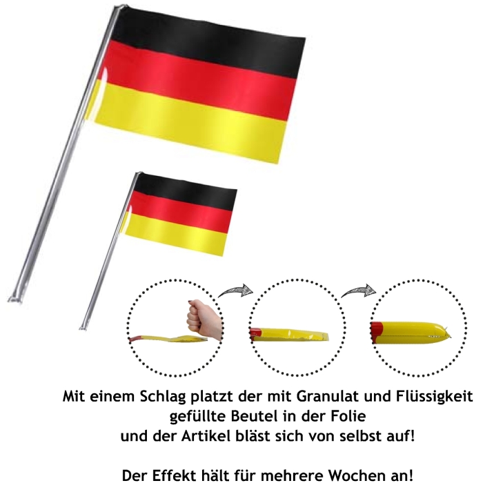 Selbstaufblasende Deutschlandfahne