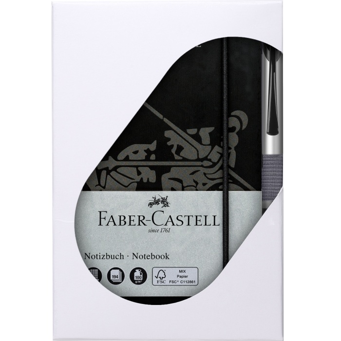 FABER-CASTELL Set mit Notizbuch und Basic Alu