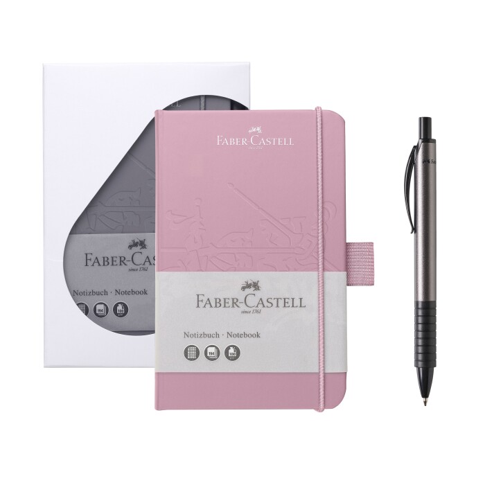 FABER-CASTELL Set mit Notizbuch und Basic Alu